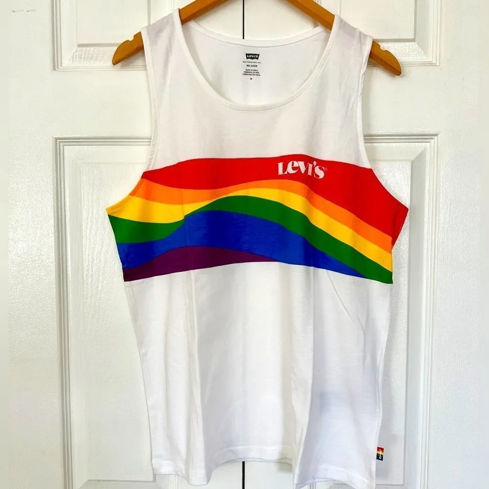 Levi’s PRIDE Shirt Oversize Tank Top Sizes Rainbow LGBTQ S, M, L NEW